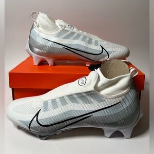Nike Vapor Edge Pro 360 White Silver Chrome Football Cleats DQ3670-102 Mens 12